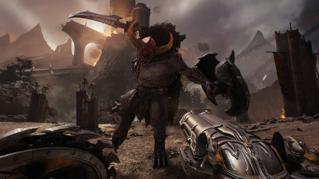 DOOM The Dark Ages fighting demons