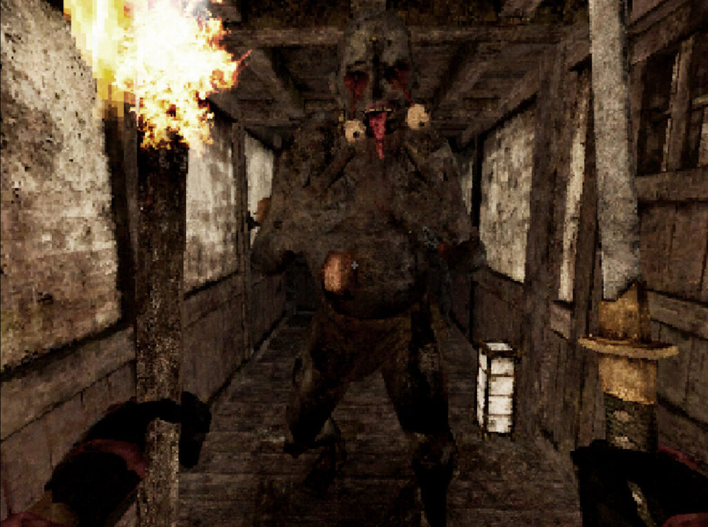 Fighting a big monster demon in Labyrinth Of The Demon King