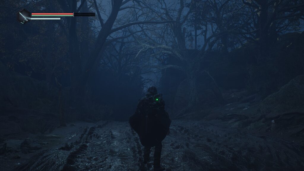 Hell Is Us standing in the woods