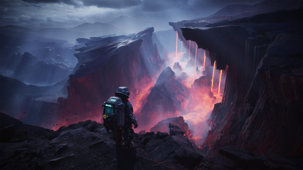 Looking at the volcanic vale