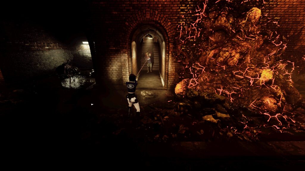 Fighting monsters in the sewers