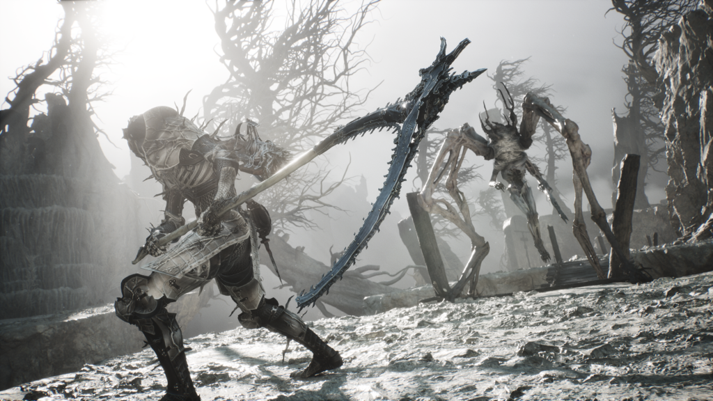 Fighting the Gresha in Mortal Shell II