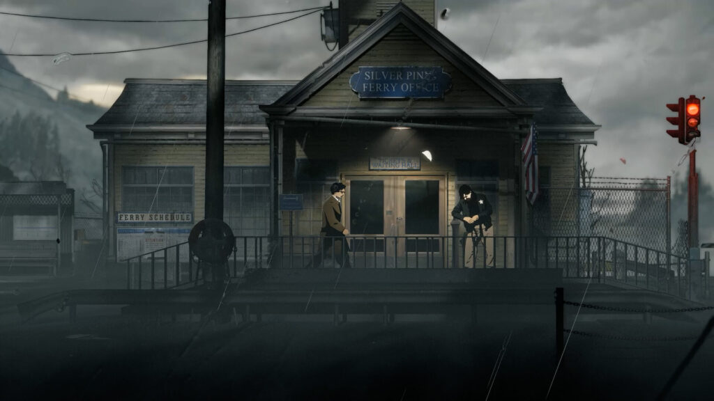 Walking in the town of Silver Pines